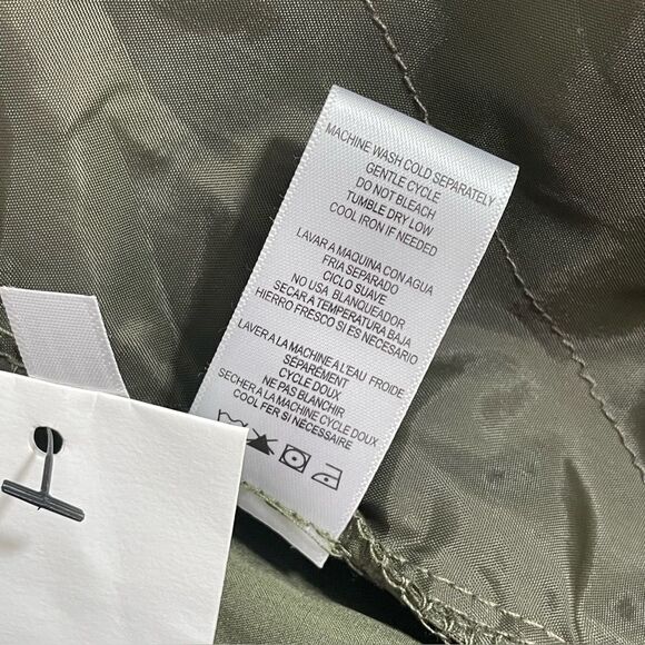 NWT Calvin Klein Cargo Pants Lightweight Size 10‎ Caper Green - Picture 7 of 8